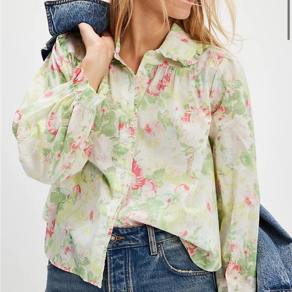 Free People Garden Girlie Blouse